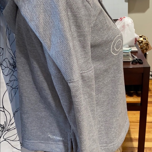 Adidas Grey Climawarm Hooded SweatShirt Size Small - Picture 4 of 5